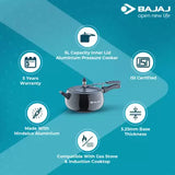 BAJAJ New Shakti 5HD HA Handi With IB 5 L Inner Lid Induction Bottom Pressure Cooker