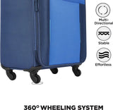 Safari Soft Body Set Of 2 Luggage 4 Wheels - Magnum Drift 57/67 4W - Blue
