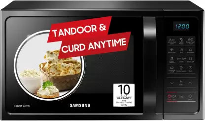 SAMSUNG 28 L Curd Making, A Perfect Gift With 10 Yr Warranty Convection & Grill Microwave Oven (MC28A5013AK, Black)