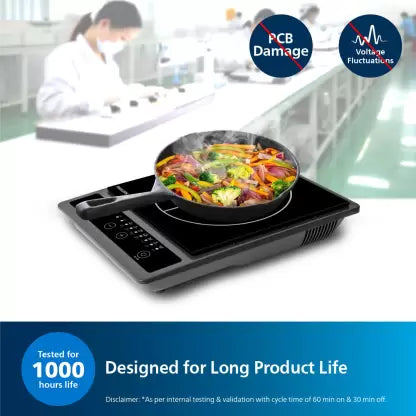 PHILIPS 1300 W Induction Cooktop Push Button