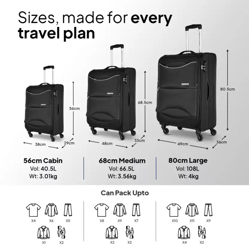 Buy AMERICAN TOURISTER Large Brookfield Sp80 Expandable Check in Suitcase 4 Wheels 31 inch Online Neverowned India