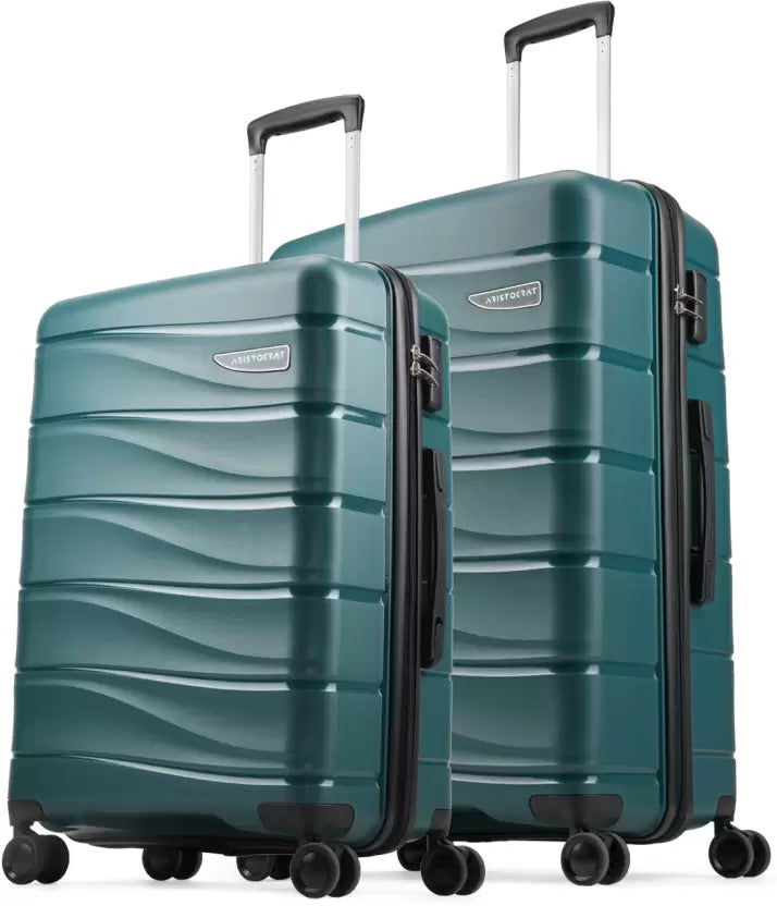 ARISTOCRAT Olympus 2P Set (Medium+Large) - Trolley Bag Cabin & Check-in Set 8 Wheels - 30 Inch(Green)