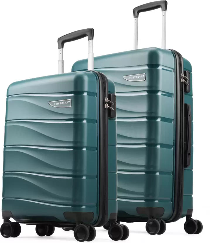 ARISTOCRAT Olympus 2P Set (Cabin+Medium) - Trolley Bag Cabin & Check-in Set 8 Wheels - 26 Inch