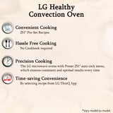 LG 28 L with Diet Fry, 360 Motorised Rotisserie for crispy and tasty bar-be-que recipes and 251 Auto Cook Menu Convection Microwave Oven (MC2886BRUM, Black)