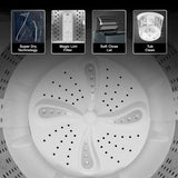 Godrej 8 Kg 5 Star Zero Pressure (0.02 MPa) Technology With Steel Drum Fully-Automatic Top Load Washing Machine (WTEON ADA 80 5.0 FEFN GLGR, Glacial Grey, With Soft Close Lid)