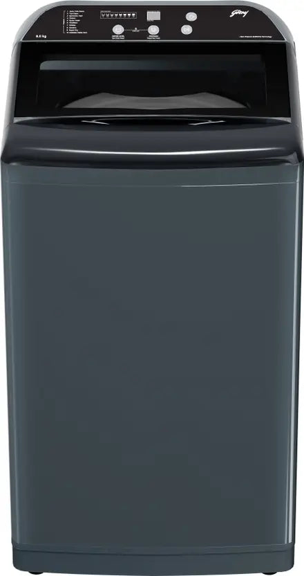 Godrej 8 Kg 5 Star Zero Pressure (0.02 MPa) Technology With Steel Drum Fully-Automatic Top Load Washing Machine (WTEON ADA 80 5.0 FEFN GLGR, Glacial Grey, With Soft Close Lid)