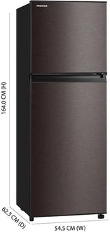 GR-RT328WE-PMI(37),Toshiba, Frost Free ,272 Ltrs,Real Inverter,2 Star, Satin Grey (open Box Like New)