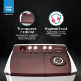 Voltas Beko by A Tata Product 12 kg Semi Automatic Top Load Maroon, White (WTT120ABRT/HB)