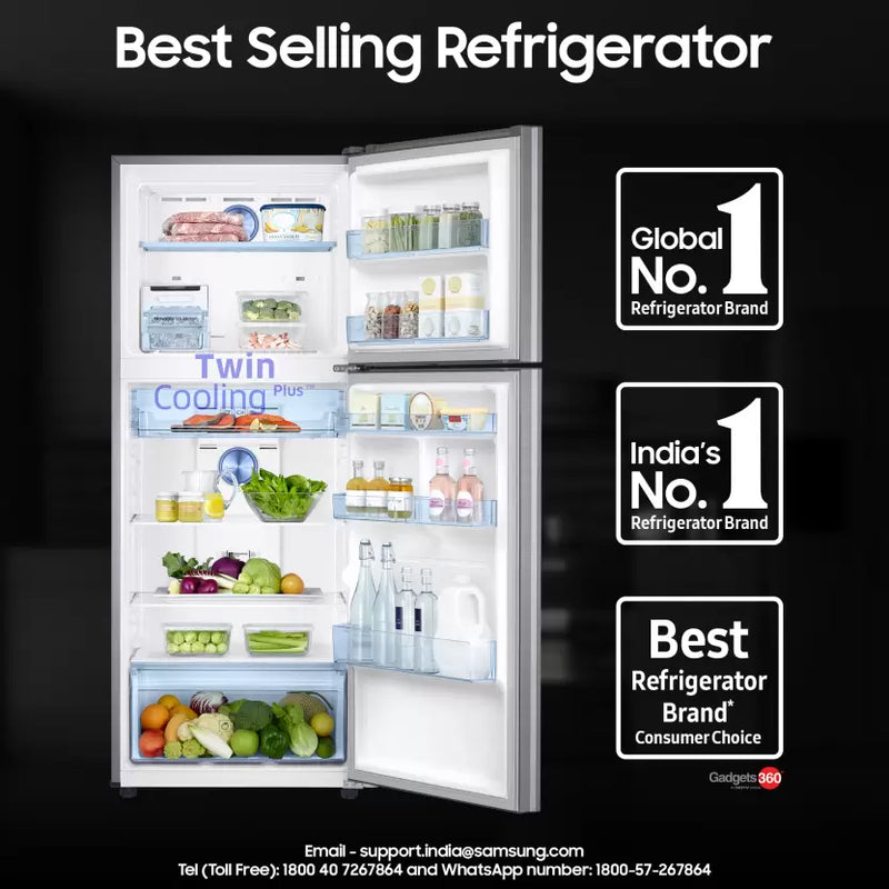 SAMSUNG 363 L Frost Free Double Door 2 Star Refrigerator with Digital Inverter, Convertible 5-in-1 and Display