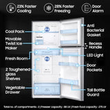 SAMSUNG 363 L Frost Free Double Door 2 Star Refrigerator with Digital Inverter, Convertible 5-in-1 and Display