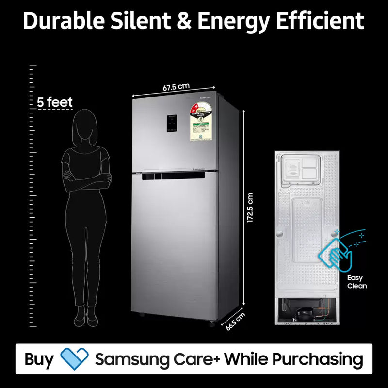 SAMSUNG 363 L Frost Free Double Door 2 Star Refrigerator with Digital Inverter, Convertible 5-in-1 and Display