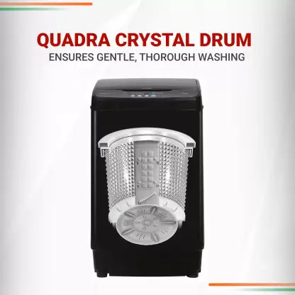 ONIDA 7.5 kg 5 Star Dual Action Pulsator Quadra Scrub Fully Automatic Top Load Washing Machine Black (T80CGN)