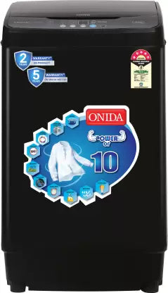 ONIDA 7.5 kg 5 Star Dual Action Pulsator Quadra Scrub Fully Automatic Top Load Washing Machine Black (T80CGN)