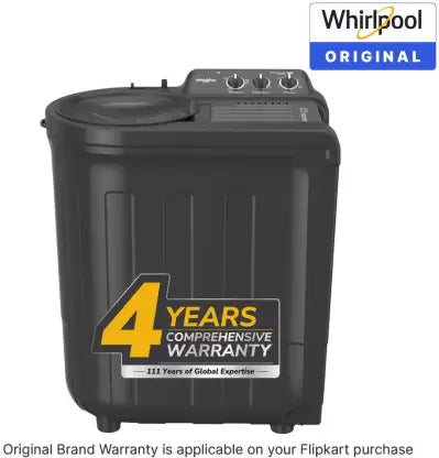 Whirlpool 7 kg MAGIC CLEAN 7.0 GREY DAZZLE (5YR) Semi Automatic Top Load Washing Machine (5 Star with Ace Wash Station, 1400 RPM Speed and Rust Proof Grey)