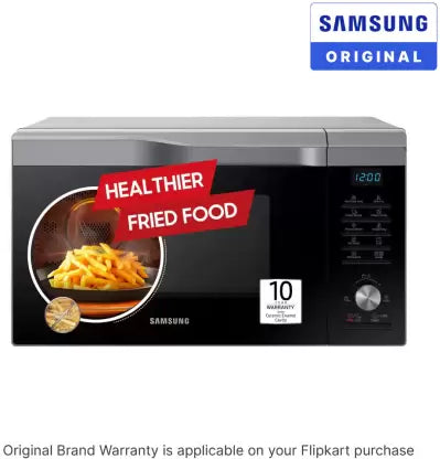 Samsung 28L, Hotblast, Slim Fry, Multi Spit , Convection Microwave Oven with Tandoor and Curd making (MC28A6035QS/TL, Sliver, 10 Yr warranty)