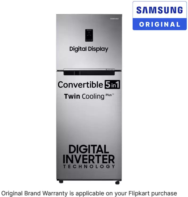 SAMSUNG 363 L Frost Free Double Door 2 Star Refrigerator with Digital Inverter, Convertible 5-in-1 and Display