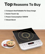 PHILIPS 2100 W Induction Cooktop Push Button