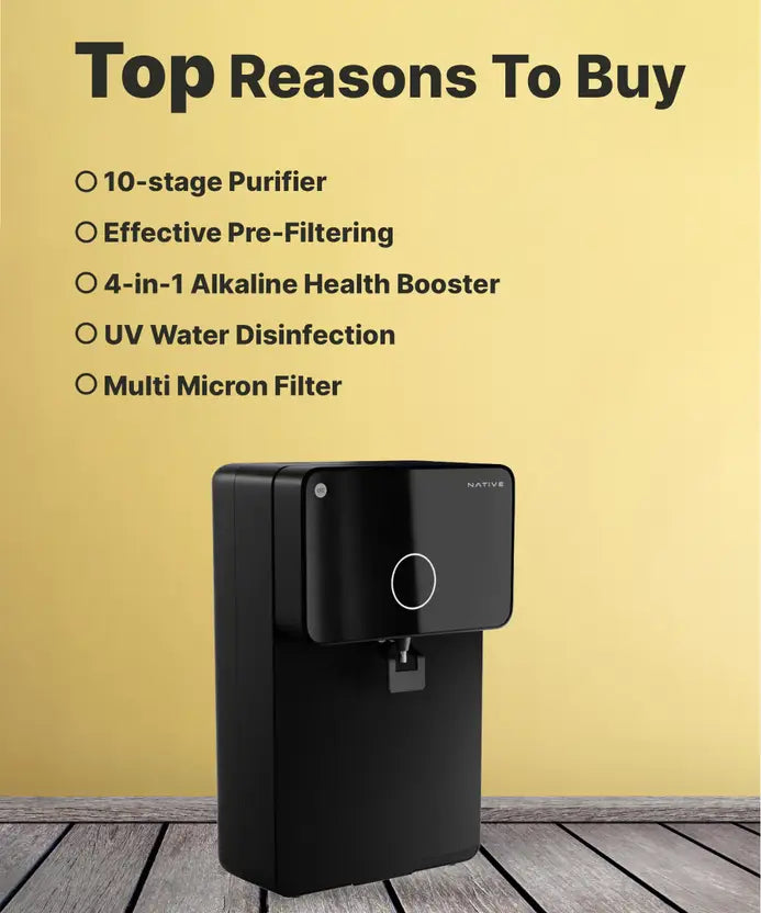NATIVE By Urban Company M1 Copper 8 L RO + UV + UF + TDS + ALK + Copper Water Purifier