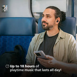 PHILIPS TAT1209BK/00In Ear Earbuds, 18H Play Time, 10mm Dynamic Drivers, ANC, IPX4 Bluetooth