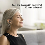 PHILIPS TAT1209BK/00In Ear Earbuds, 18H Play Time, 10mm Dynamic Drivers, ANC, IPX4 Bluetooth