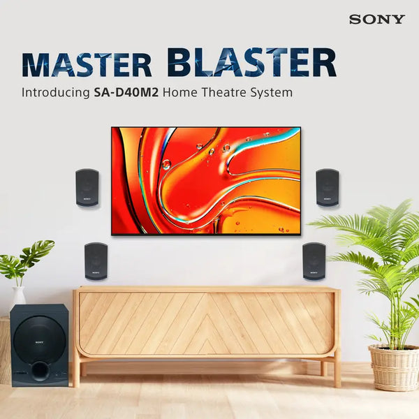 Sony SA-D40M2 All in One 4.1ch Home Theatre System with 100W Power Output and Powerful Subwoofer