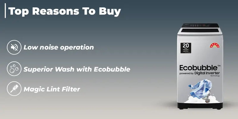 Samsung 7 kg 5 star, Ecobubble, Digital Inverter, Fully Automatic Top Load Washing Machine Grey (WA70BG4441YYTL)
