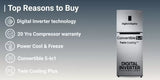 SAMSUNG 363 L Frost Free Double Door 2 Star Refrigerator with Digital Inverter, Convertible 5-in-1 and Display