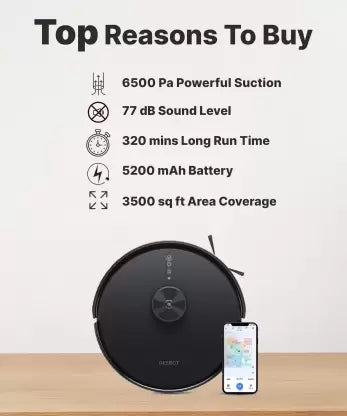 ECOVACS Y1 PRO Robotic Floor Cleaner (WiFi Connectivity, Google Assistant and Alexa)