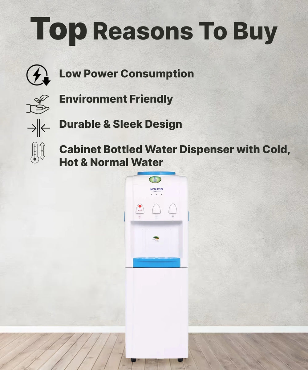 Voltas Minimagic Pure F Water Dispenser — Compact Hot, Cold