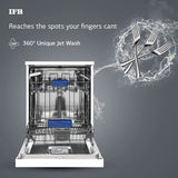 IFB 14 Place Settings with DeepClean Technology Freestanding Dishwasher (Neptune FX14, White)