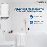 Sansui 15 L Storage Water Geyser (AquaZen-15L, White)