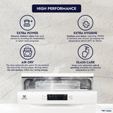 Electrolux 13 Place Settings Dishwasher Machine for Home, Fully Automatic with AirDry, In-Built Heater, White, UltimateCare 300, ESA47220SW