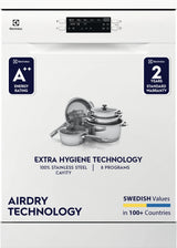 Electrolux 13 Place Settings Dishwasher Machine for Home, Fully Automatic with AirDry, In-Built Heater, White, UltimateCare 300, ESA47220SW