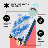 Skybags Medium Check-In Suitcase (67 Cm) 8 Wheels - Stroke Neo 65 - Trolley Bag - Blue