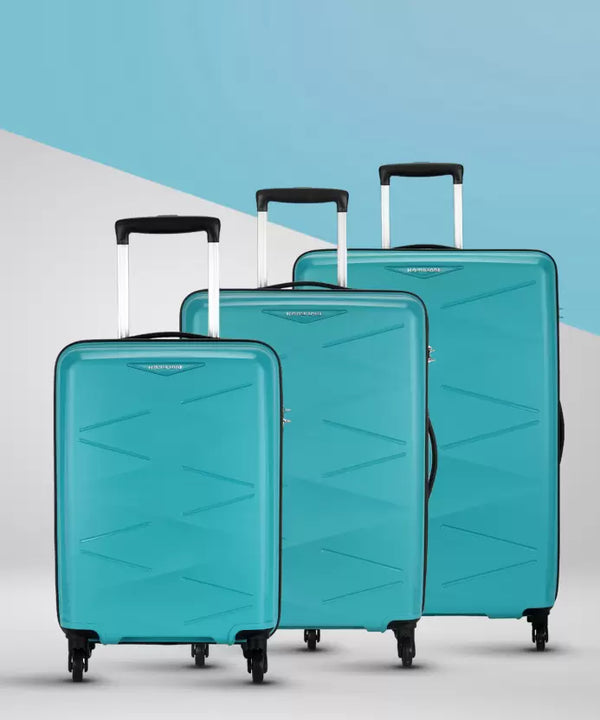 Kamiliant by American Tourister TRIPRISM SPINNER 3PC AQUA Cabin & Check-in Set 4 Wheels - 30 inch