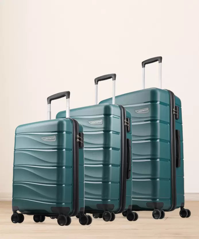 ARISTOCRAT Olympus 3P Set (Cabin+Medium+Large) - Trolley Bag Cabin & Check-in Set 8 Wheels - 30 Inch(POSEIDON COLOR)