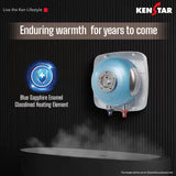 Kenstar 15 L Storage Water Geyser (QUANTUM PRO 15 L WITH COLOR CHANGING INDICATOR & PIPE, White & Blue)