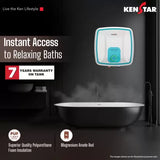 Kenstar 15 L Storage Water Geyser (QUANTUM PRO 15 L WITH COLOR CHANGING INDICATOR & PIPE, White & Blue)