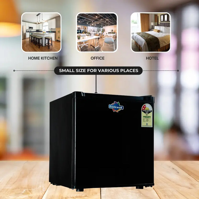 Rockwell 45 L Direct Cool Single Door 2 Star Refrigerator (Black, MB49BL)