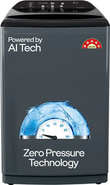 Godrej 8 Kg 5 Star Zero Pressure (0.02 MPa) Technology With Steel Drum Fully-Automatic Top Load Washing Machine (WTEON ADA 80 5.0 FEFN GLGR, Glacial Grey, With Soft Close Lid)