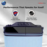 Lloyd 12 kg Semi Automatic Top Load Washing Machine White, Black (GLWS125EPHIB)