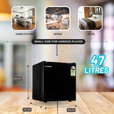 Rockwell 45 L Direct Cool Single Door 2 Star Refrigerator (Black, MB49BL)