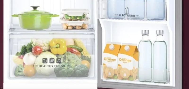 Midea, 187 L, Direct Cool Refrigerator , 2 Star, Wine, MRD18712XPAW