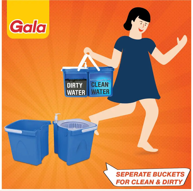 GALA Twin Bucket Spin Mop Set