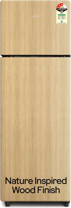 Godrej 244 L Frost Free Double Door 3 Star Refrigerator (Oak Wood, Black, RT EONVOGUE 280C RI OK WD)