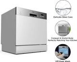 Midea WQP8-3802D Free Standing 8 Place Settings Intensive Kadhai Cleaning| No Pre-rinse Required Dishwasher