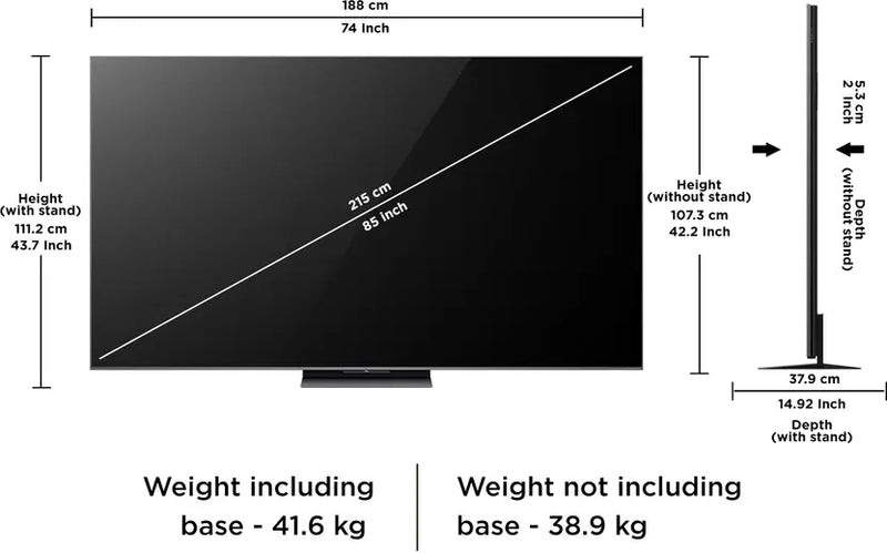 TCL 85C8K Television 85 Inch Smart TV 4K QD-Mini LED Colorful Quantum Crystal HDR 5000nits Gaming Google TV, 144Hz Native Refresh Rate, Audio by Bang & Olufsen, IMAX Enhanced, Game Master (2025 Model)