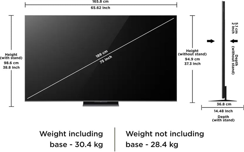 TCL 75C8K Television 75 Inch Smart TV 4K QD-Mini LED Colorful Quantum Crystal HDR 4500nits Gaming Google TV, 144Hz Native Refresh Rate, Audio by Bang & Olufsen, IMAX Enhanced, Game Master (2025 Model)