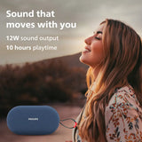 PHILIPS TAS1400BL 12W Speaker, 1200mAh Battery, RGB Light, BT 5.3, 10H Playtime, TF/USB 12 W Bluetooth Speaker