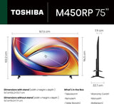 TOSHIBA 75M450RP 190 cm (75 inch) QLED Ultra HD (4K) Smart VIDAA TV 2025 Edition  (75M450RP)